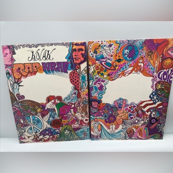 Vintage 1970's Rap Wrap GENE BELLOS Pop Art 2 Pocket Paper Folder New Old Stock - Picture 1 of 6